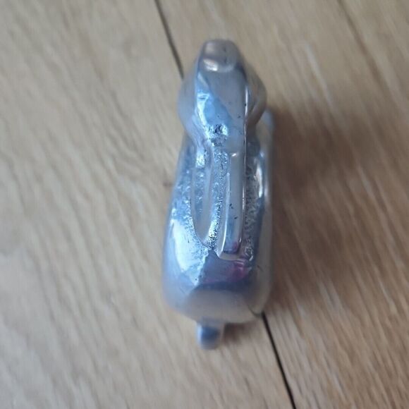 Vintage Pewter Napkin Rings Farmhouse Animal Set Of 2- Rabbit & Chicken - Picture 6 of 15